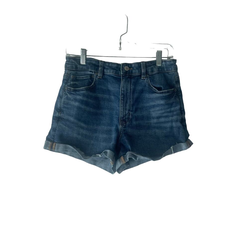 American Eagle‎ Women's Size 10 Medium Washed Blue Denim Mom Short